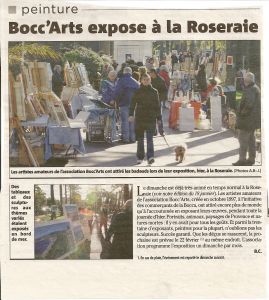 Expo dans les jardins de la roseraie à Cannes